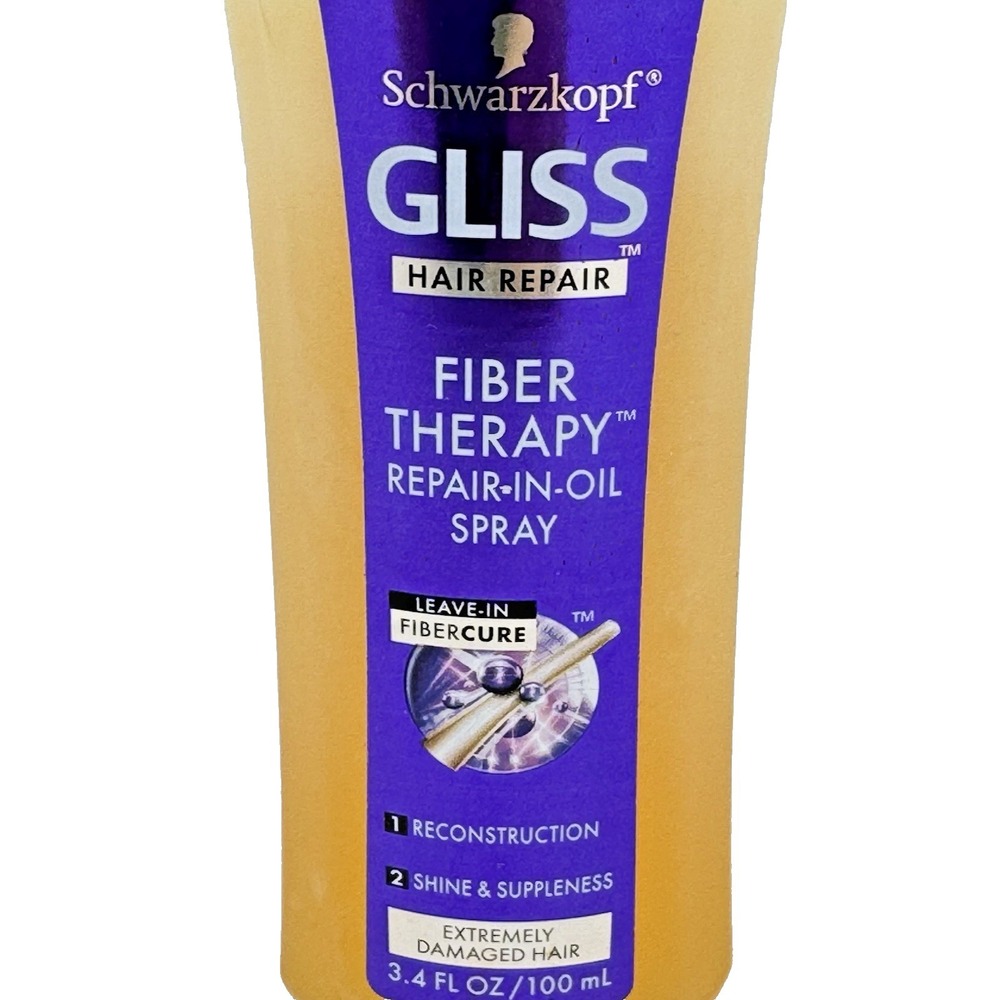 Schwarzkopf Gliss Fiber Therapy Repair In Oil Spray 3.4oz Leave In HTF 2247733